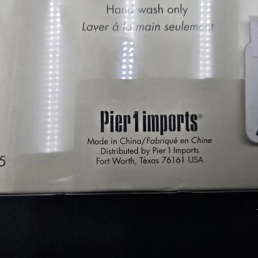 Pier 1 Imports Glass Swizzle Sticks Set Jeweled Crown Topper Cocktail Stirrer